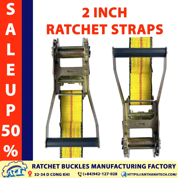 2 Inch Ratchet Straps (3 Ton Capacity)