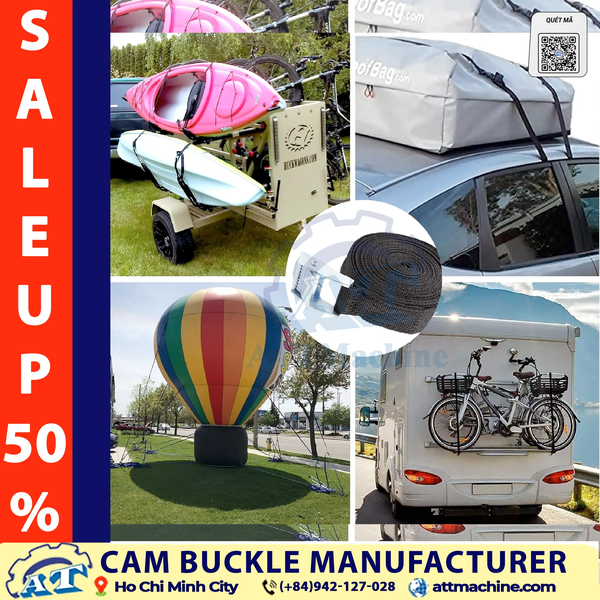 Black Cam Buckles for Tie-Down Straps & OEM Applications