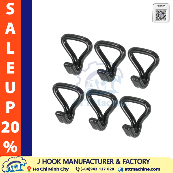1 Inch J Hook | 25mm Cargo Tie-Down Hook