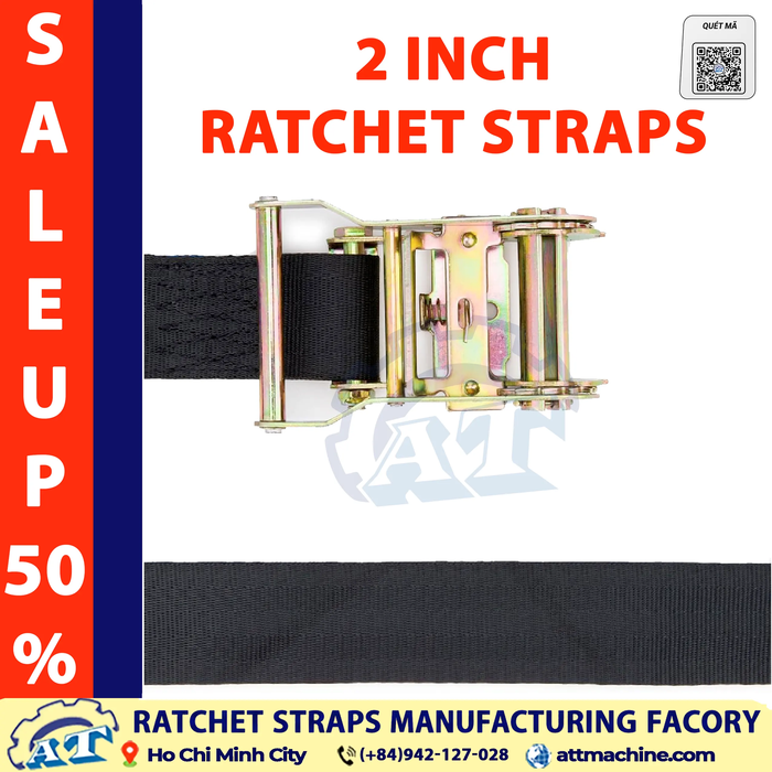2 Inch Ratchet Straps (2 Ton Capacity)
