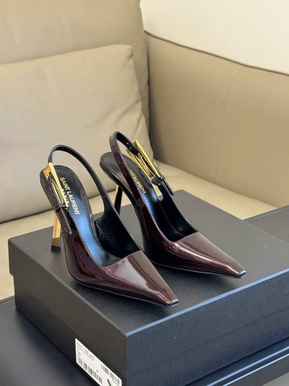 giày cao gót ysl da bóng luxury giày cao gót ysl da bóng luxury