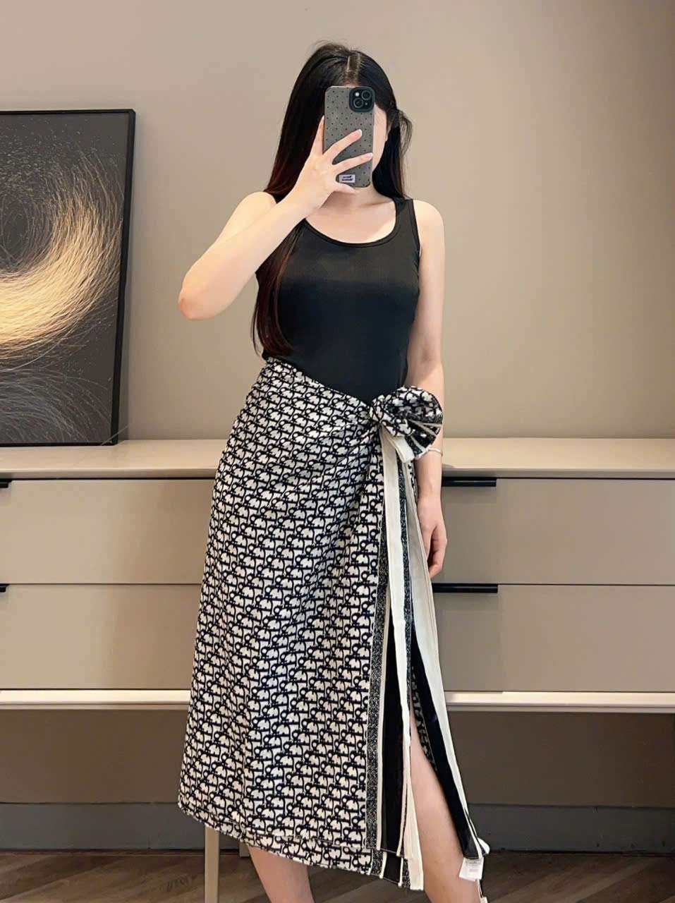 Khăn Dior Màu Xanh Đen Oblique Luxury Dáng Dài Cao Cấp Khăn Dior Màu Xanh Đen Oblique Luxury Dáng Dài Cao Cấp