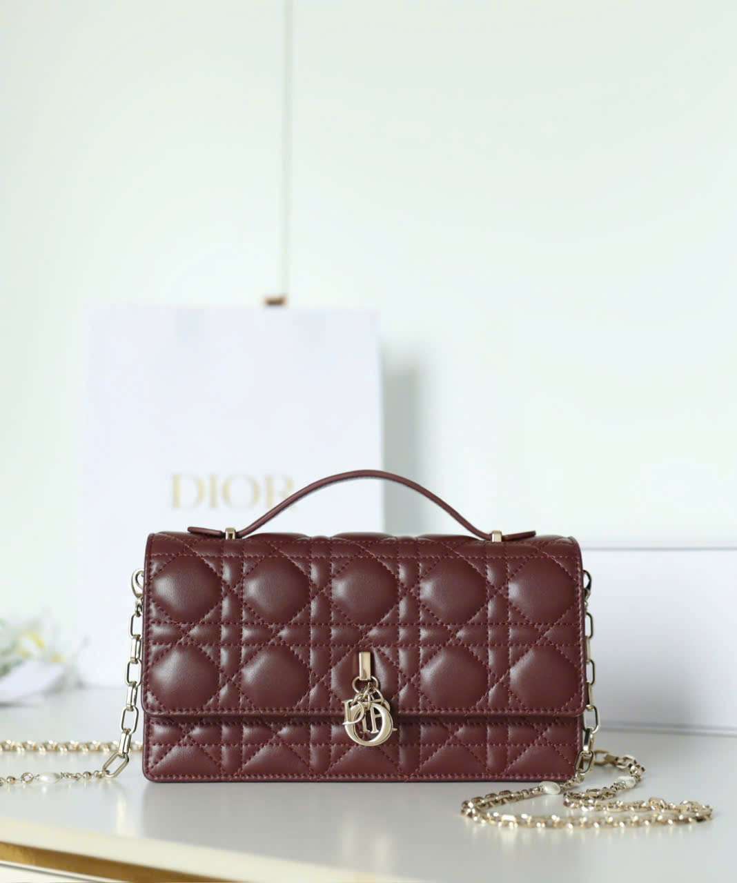 Phía Trước Túi Xách My Dior Woc Đỏ Đô Sang Chảnh Phía Trước Túi Xách My Dior Woc Đỏ Đô Sang Chảnh