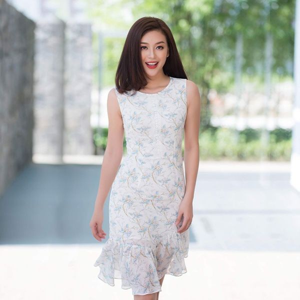Đầm đuôi cá bất đối xứng