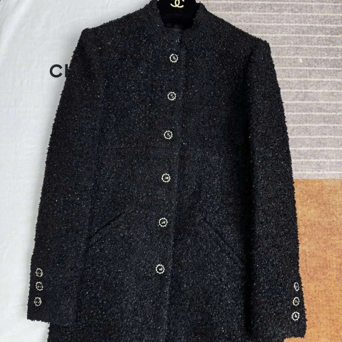 Áo Tweed Chanel Bản Like Auth Màu Đen Nữ Sang Trọng Dành Cho Nữ