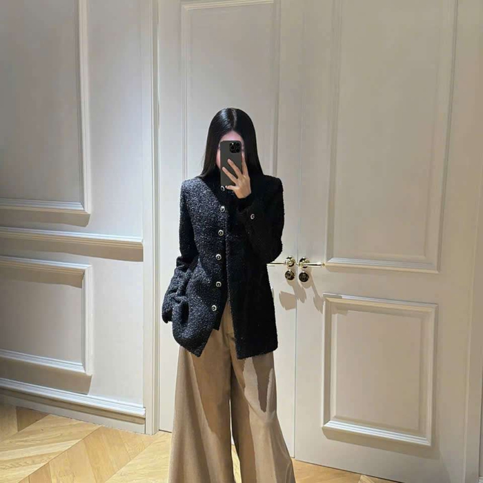 Áo Tweed Chanel Bản Like Auth Màu Đen Nữ Sang Trọng Dành Cho Nữ