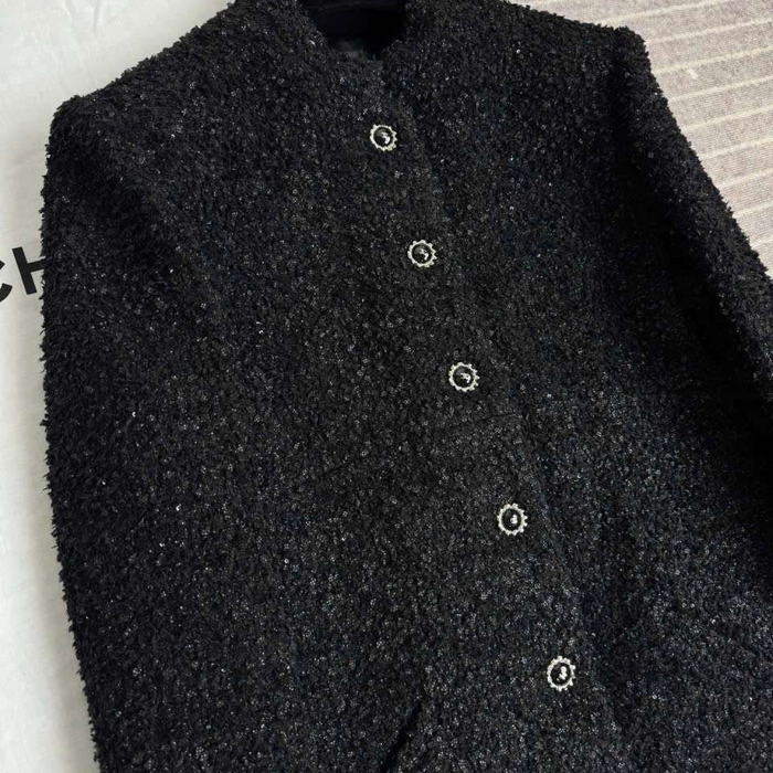 Áo Tweed Chanel Bản Like Auth Màu Đen Nữ Sang Trọng Dành Cho Nữ
