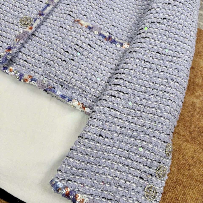 Shop Áo Tweed Chanel Vip Like Auth Màu Tím Tại Hải Phòng