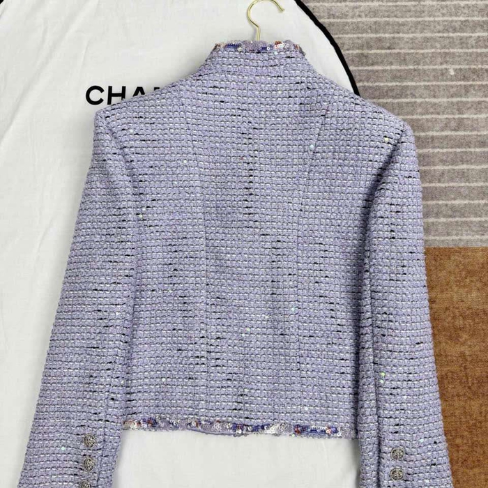Shop Áo Tweed Chanel Vip Like Auth Màu Tím Tại Hải Phòng