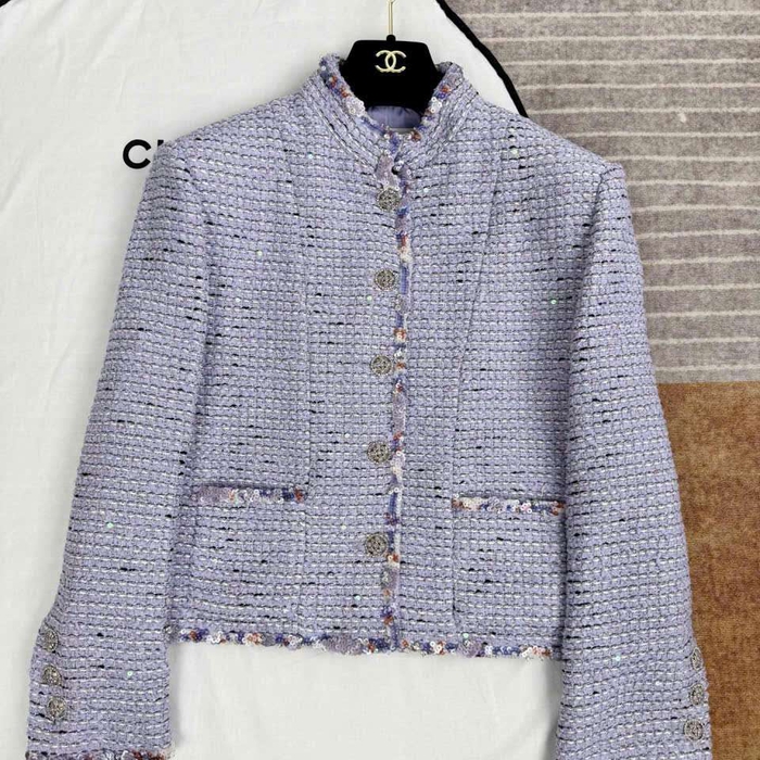 Shop Áo Tweed Chanel Vip Like Auth Màu Tím Tại Hải Phòng