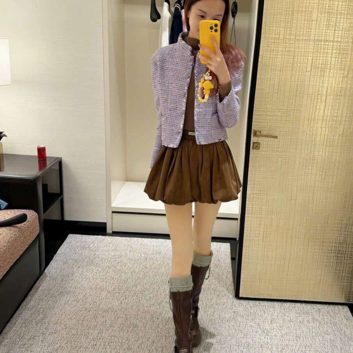 Shop Áo Tweed Chanel Vip Like Auth Màu Tím Tại Hải Phòng