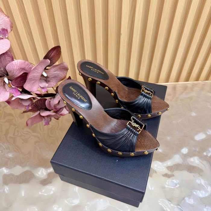 Dép Cao Gót Ysl Đế Gỗ Like Auth Dễ Dùng Cho Mọi Người