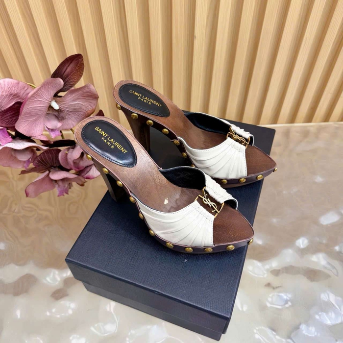 Dép Cao Gót Ysl Đế Gỗ Like Auth Dễ Dùng Cho Mọi Người
