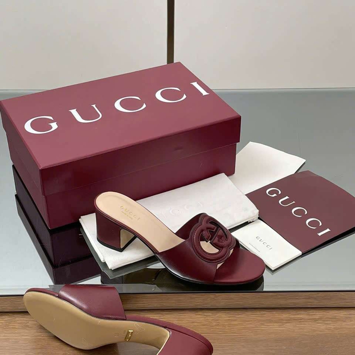 Dép Gucci Da Phối Canvas Tại Shop Tphcm Mang Nhiều Không Đau Chân