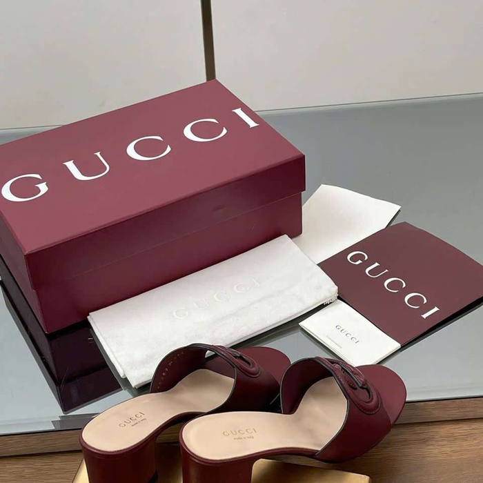 Dép Gucci Da Phối Canvas Tại Shop Tphcm Mang Nhiều Không Đau Chân