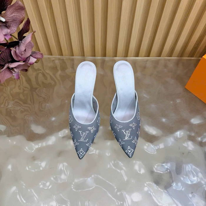 Dép Louis Vuitton Cao Gót Lưới Đính Đá Like Auth Ở Hà Nội