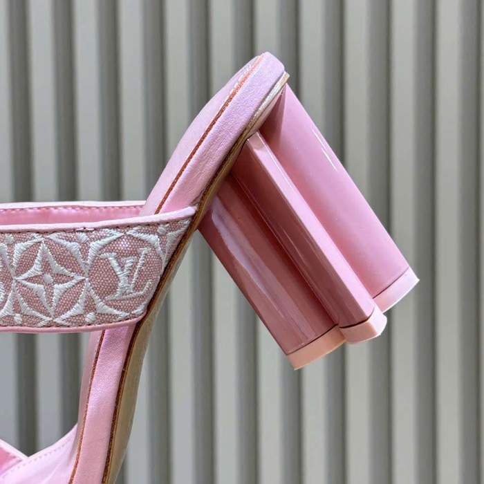 Dép Louis Vuitton Monogram Cao Gót Màu Hồng Siêu Cấp Vip Tại Hải Phòng
