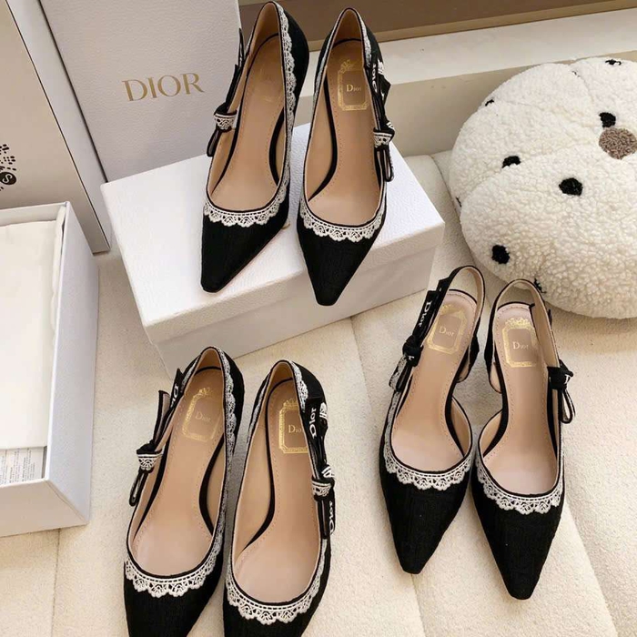 Giày Cao Gót Jadior Màu Đen Cao Cấp Êm Chân Cho Tiệc Sang