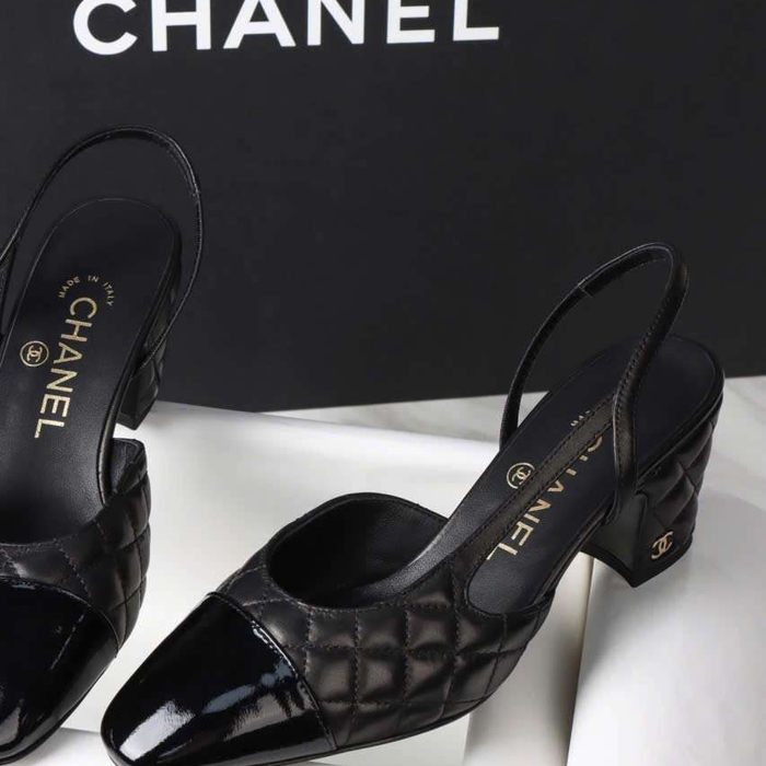 Giày Chanel Slingback VIP Tại Hà Nội Phù Hợp Phối Váy Nhẹ Nhàng