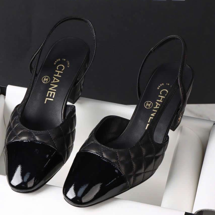 Giày Chanel Slingback VIP Tại Hà Nội Phù Hợp Phối Váy Nhẹ Nhàng
