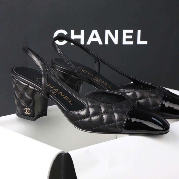 Giày Chanel Slingback VIP Tại Hà Nội Phù Hợp Phối Váy Nhẹ Nhàng