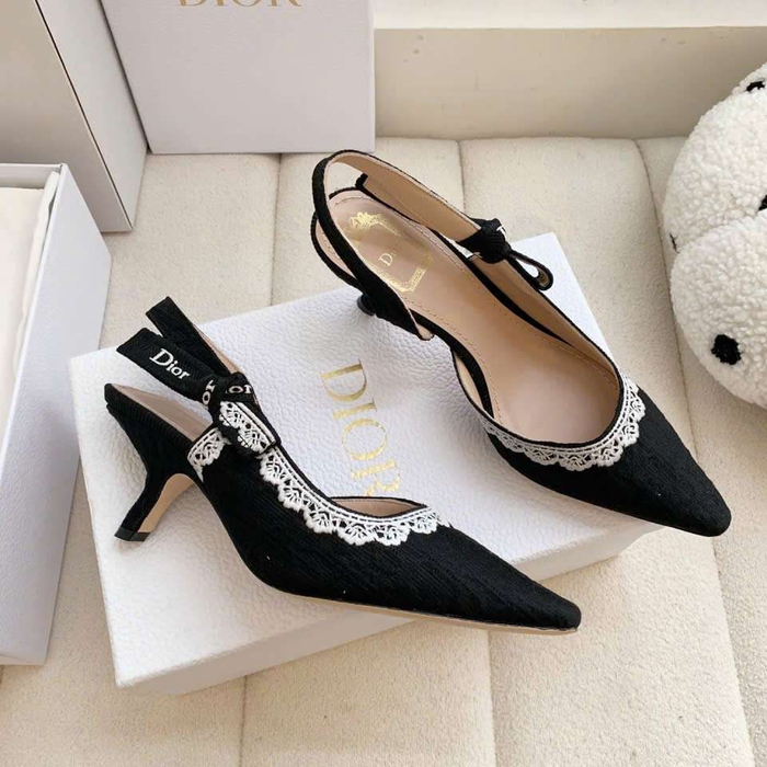 Giày Cao Gót Jadior Màu Đen Cao Cấp Êm Chân Cho Tiệc Sang