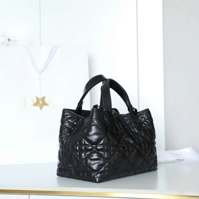 Túi Xách Dior Toujours Màu Đen Da Bò Phù Hợp Chị Em Công Sở