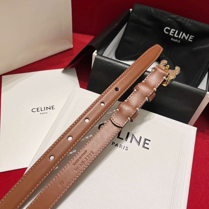 Thắt lưng Celine Triomphe da bê bản Vip khóa vàng tại shop Hà Nội