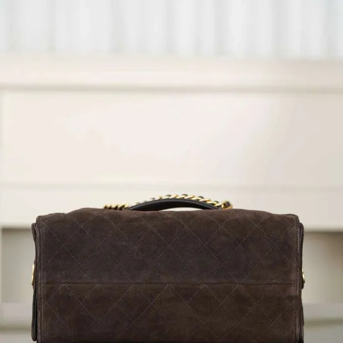 Túi Chanel Hobo 25k Da Lộn Màu Nâu Size 40