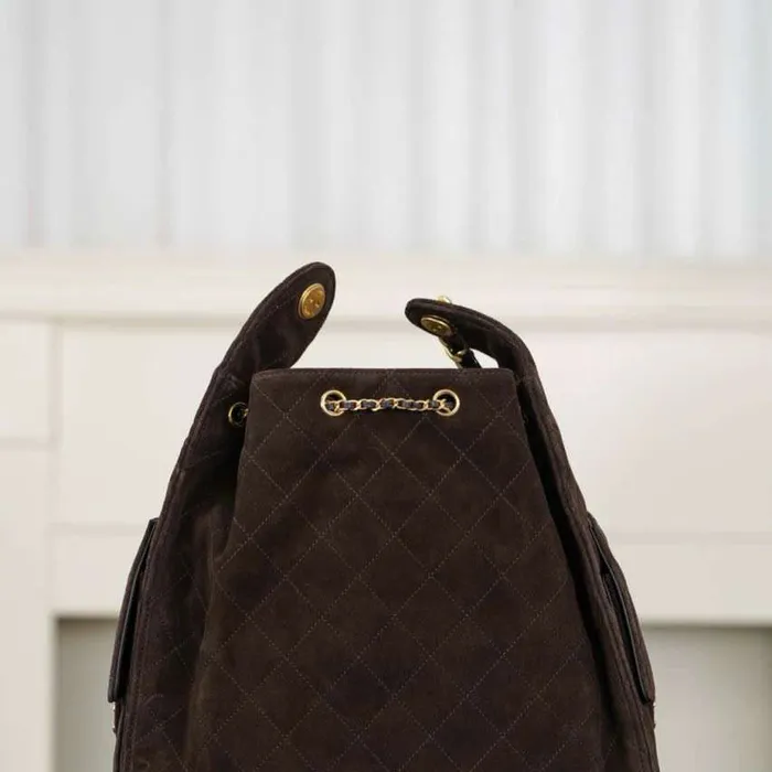 Túi Chanel Hobo 25k Da Lộn Màu Nâu Size 40