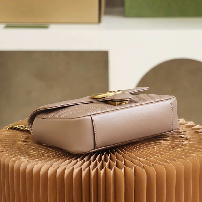 Túi Xách Gucci Marmont Màu Nude Đi Chơi Tạo Điểm Nhấn