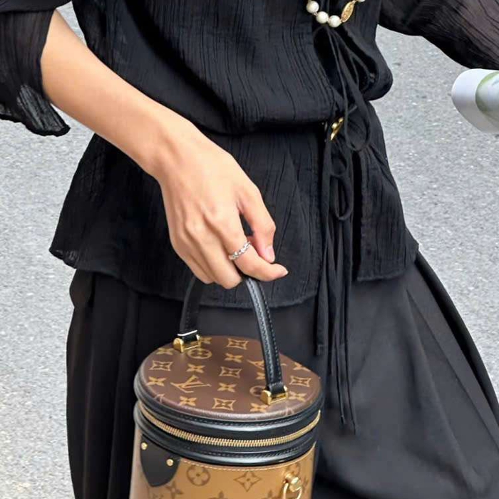Túi Lv Cannes Màu Nâu Monogram Phối Da Phong Cách Trẻ Trung