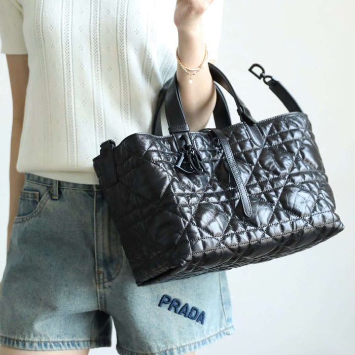 Túi Xách Dior Toujours Màu Đen Da Bò Phù Hợp Chị Em Công Sở