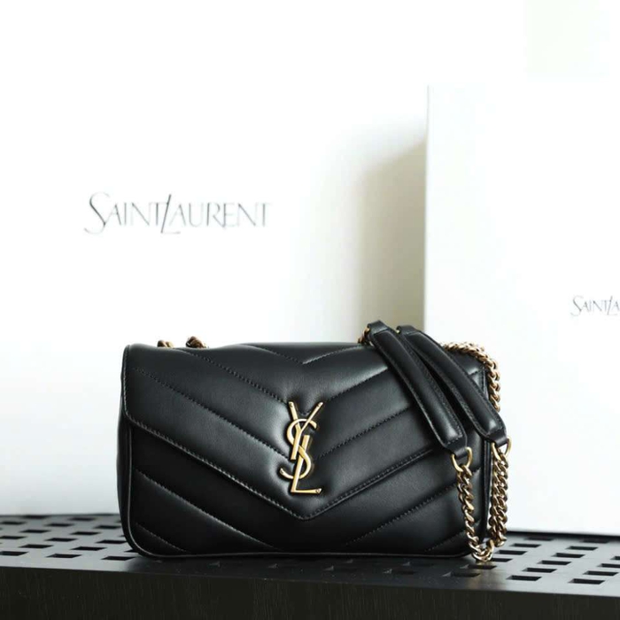 Túi Ysl Lou Lou Da Cừu Màu Đen Like Auth Đi Chơi Sang Chảnh