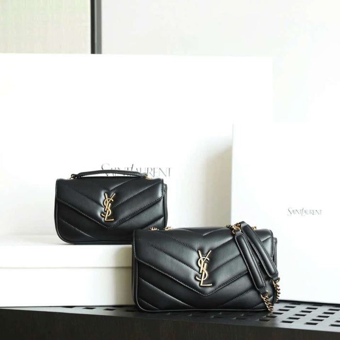 Túi Ysl Lou Lou Da Cừu Màu Đen Like Auth Đi Chơi Sang Chảnh