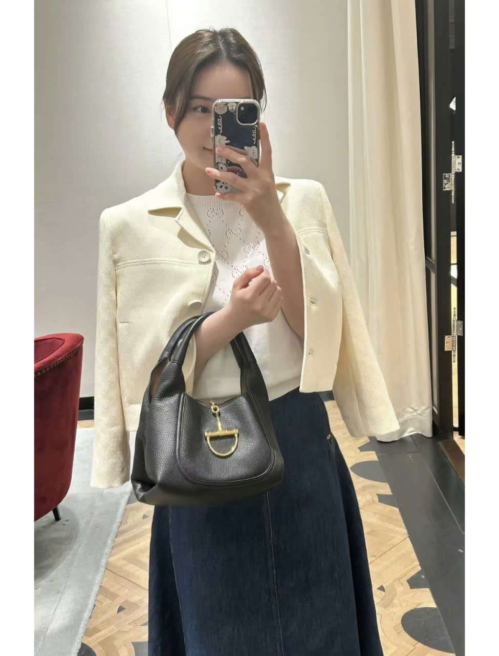 Túi Xách Gucci Softbit Da Thật Size 27 Màu Đen Túi Xách Gucci Softbit Da Thật Size 27 Màu Đen