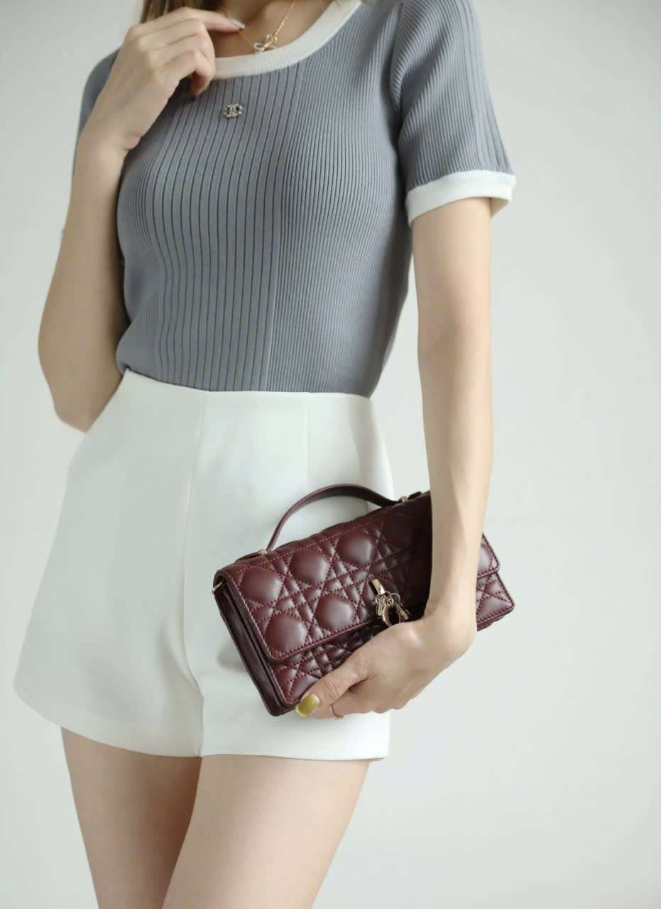 Túi Xách My Dior Woc Màu Đỏ Đậm Da Cừu Vip Túi Xách My Dior Woc Màu Đỏ Đậm Da Cừu Vip