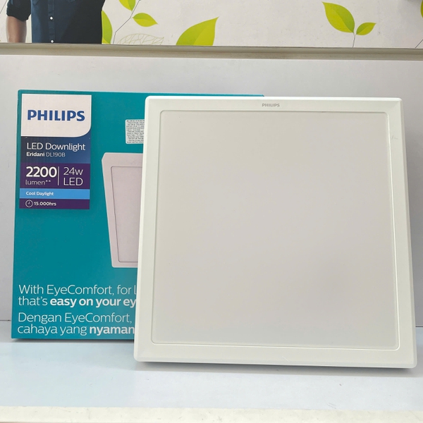 ✨ Trải Nghiệm Ánh Sáng Tinh Hoa: Khám phá Đèn Led ốp nổi vuông downlight Philips Eridani SQ Surface LED22/NW D300 24W 840 2200lm 4000K – Nâng Tầm Không Gian Sống!