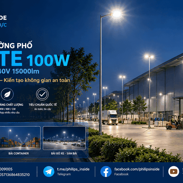 [Philips Inside] Đèn LED Chiếu Sáng Đường Phố Citilight CTL453STE 100W LED150 WW/NW/CW 220-240V 15000LM