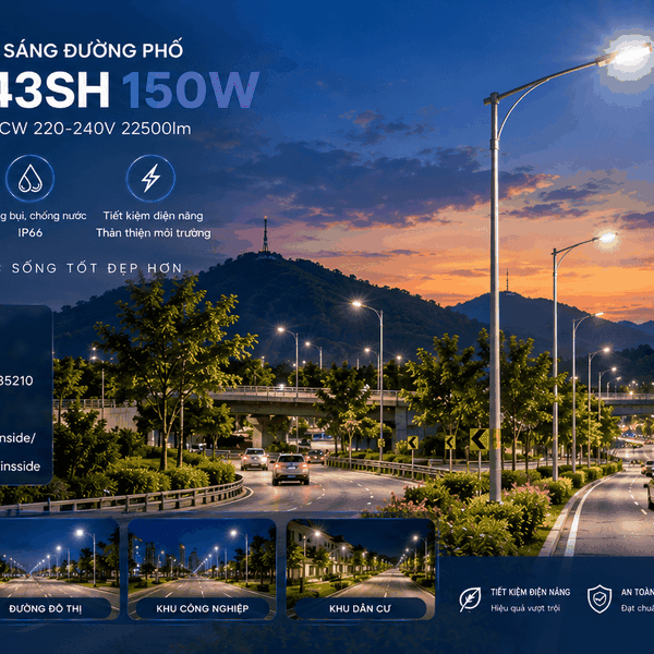 [Philips Inside] Đèn LED Chiếu Sáng Đường Phố Citilight CTL443SH 150W LED225 WW/NW/CW 220-240V 22500LM