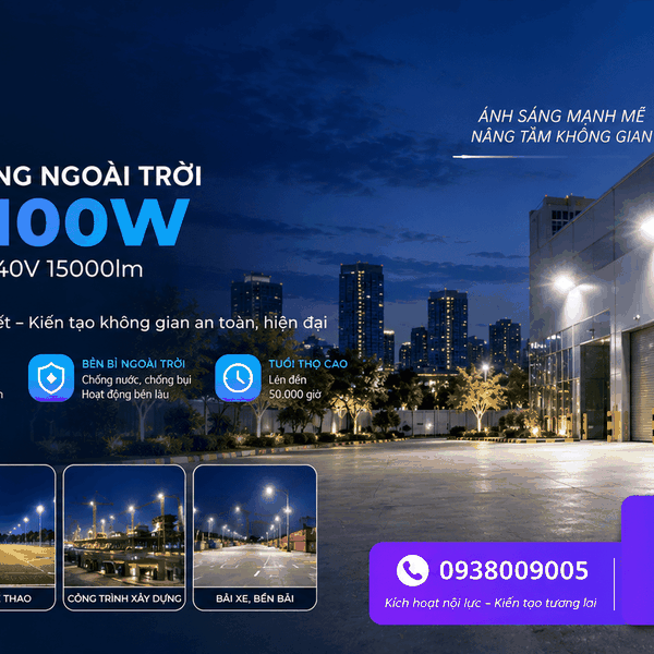 Đèn Pha Led Floodlight Chiếu Sáng Bảng Hiệu, Pano CTL112G 100W LED150/NW 220-240V 15000lm
