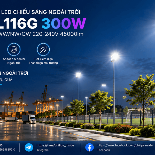 [PHILIPS INSIDE] Đèn Pha LED Floodlight Chiếu Sáng Pha Sân Bóng Đá Thể Thao CITILIGHT CTL116G 300W LED450/CW 220-240V 45000LM