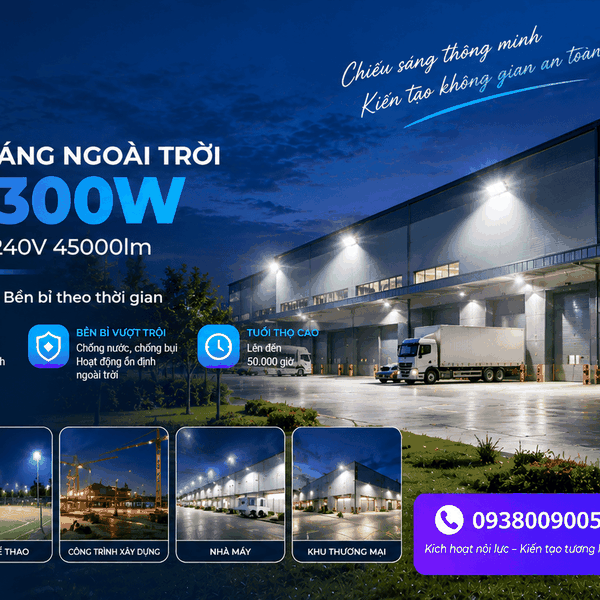 [PHILIPS INSIDE] Đèn Pha LED Floodlight Chiếu Sáng Sân Bóng Rổ Ngoài Trời CITILIGHT CTL106F 300W LED450/CW 220-240V 45000LM