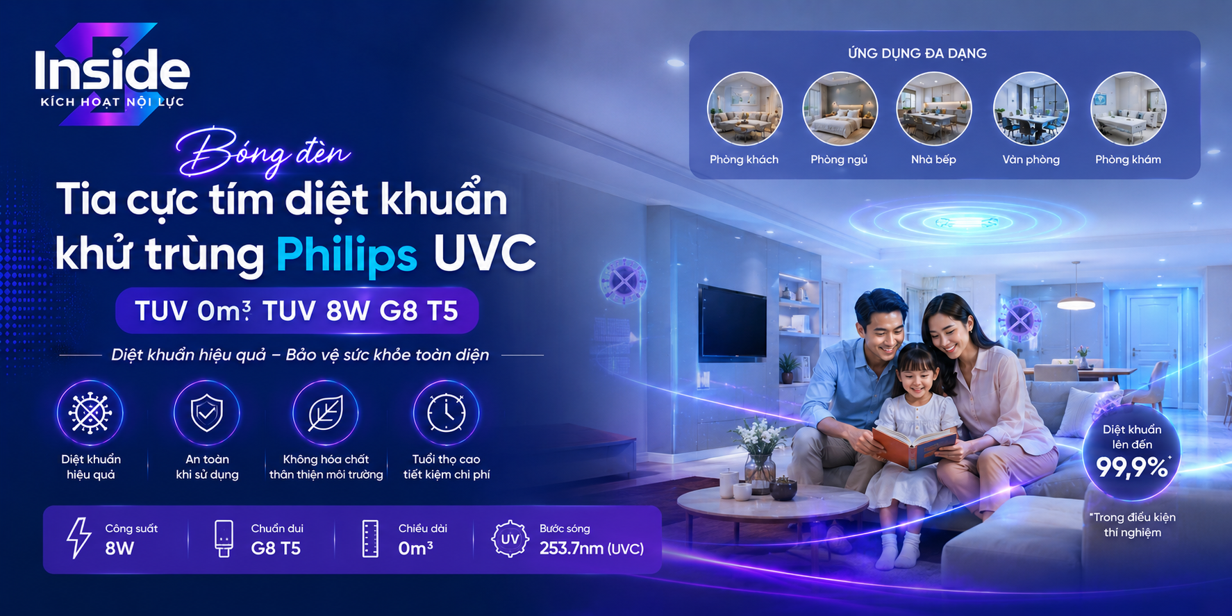 Bóng đèn UVC Philips TUV 8W