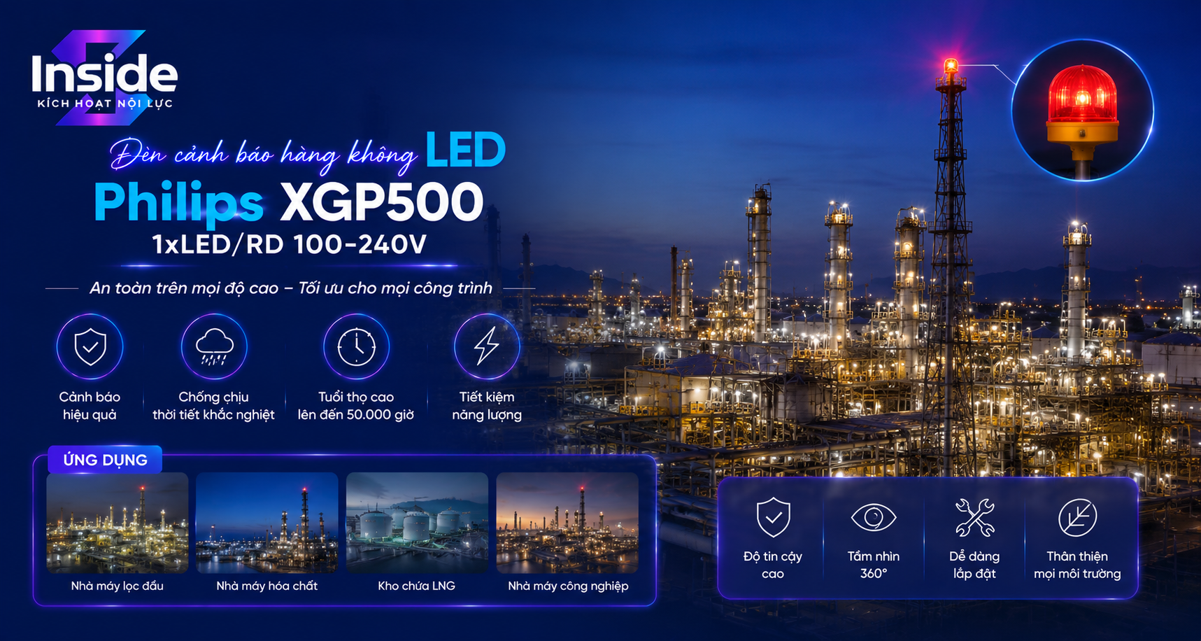 Công nghệ LED bền bỉ của Đèn Philips XGP500