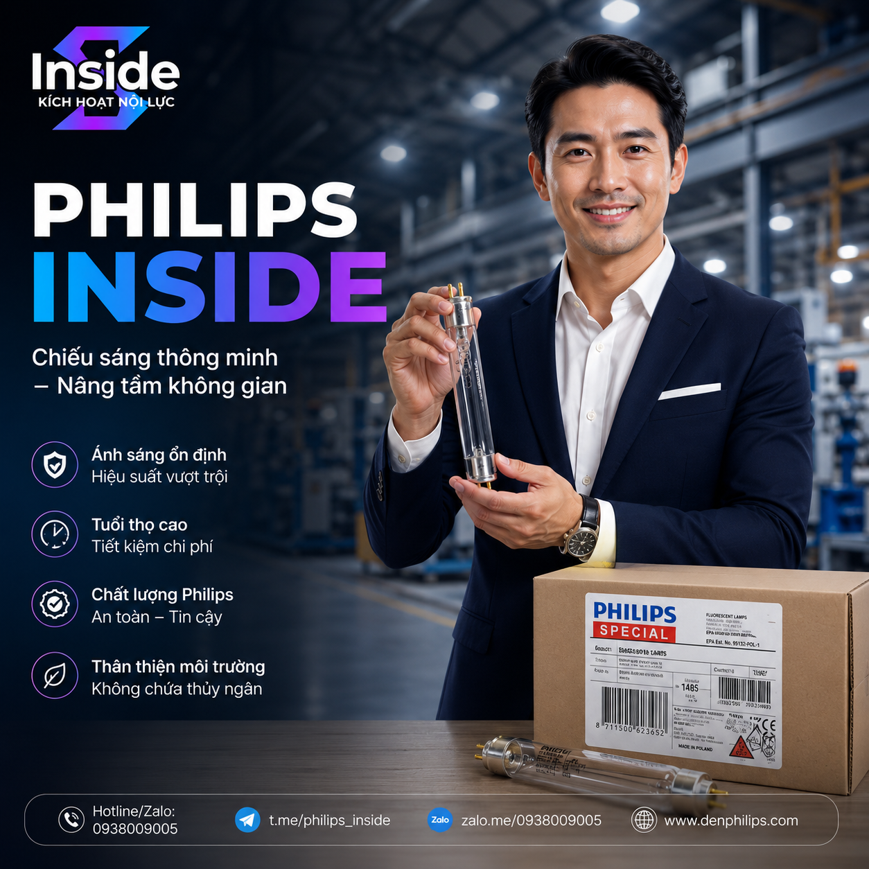 Bóng đèn UVC Philips TUV 8W G8 T5 - Diệt khuẩn tối ưu