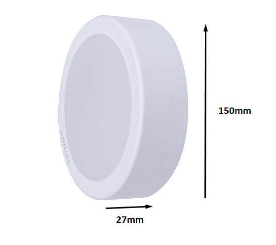 Đèn downlight Led lắp nổi tròn Philips DN027C G3 LED9 9W 4000K 220-240V D150 có độ quang thông cao Đèn downlight Led lắp nổi tròn Philips DN027C G3 LED9 9W 4000K 220-240V D150 có độ quang thông cao