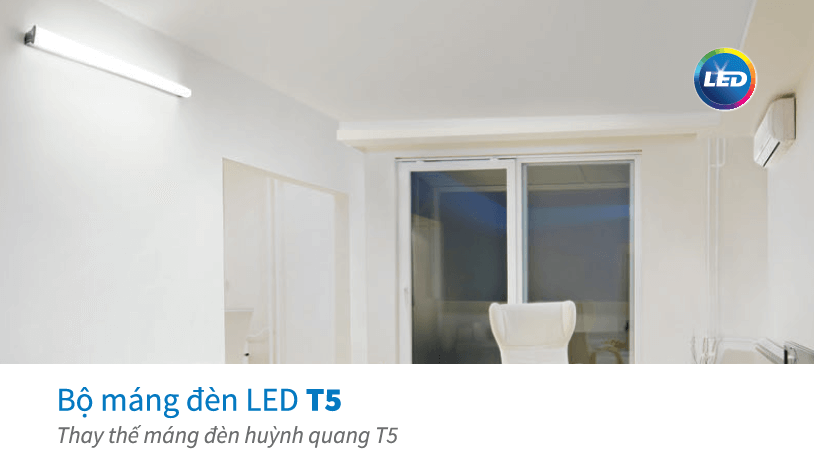 Bộ máng đèn LED Batten T5 Philips BN058C LED3/CW L300 GM, 1.2m Bộ máng đèn LED Batten T5 Philips BN058C LED3/CW L300 GM, 1.2m