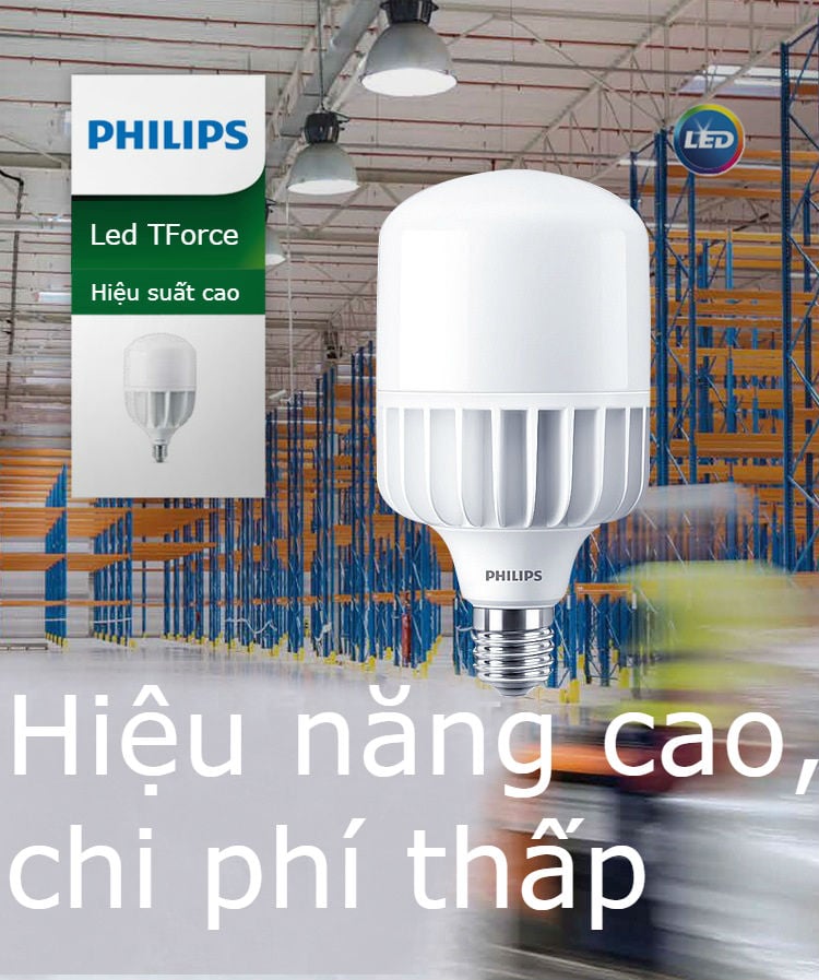 Bóng đèn Led trụ Philips TForce Core HB 48-50W E27 865 Hiệu năng cao, chi phí thấp Bóng đèn Led trụ Philips TForce Core HB 48-50W E27 865 Hiệu năng cao, chi phí thấp
