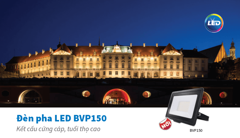 Đèn pha LED Philips BVP150 LED8/WW 220-240V 10W SWB CE Đèn pha LED Philips BVP150 LED8/WW 220-240V 10W SWB CE